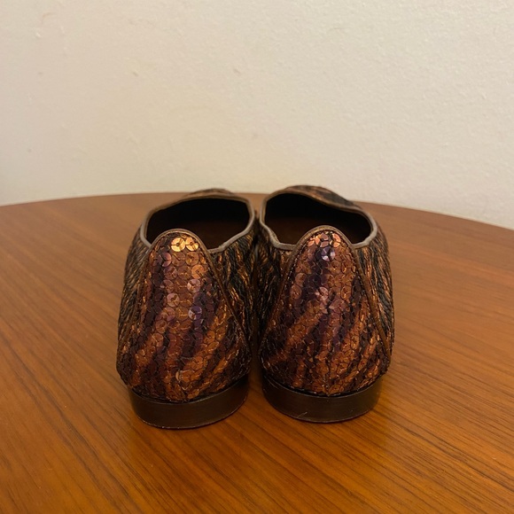 Manolo Blahnik Sequined Pointed Toe Flats - Picture 2 of 7